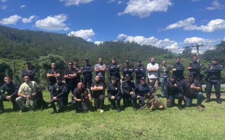 Cajamar recebe curso de operações com cães policiais com participação de forças de segurança da região