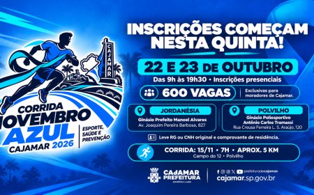 Inscrições para a Corrida Novembro Azul Cajamar 2026 começam nesta quinta-feira (22)