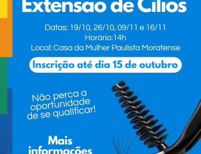 Francisco Morato oferece curso gratuito de extensão de cílios com certificação