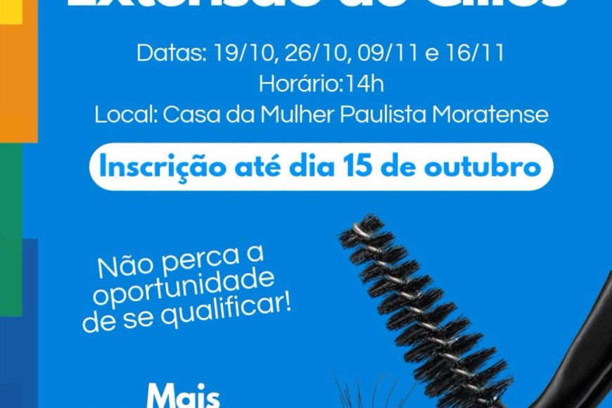 Francisco Morato oferece curso gratuito de extensão de cílios com certificação