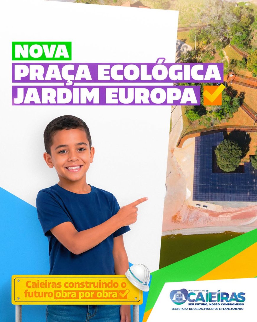 Nova Praça Ecológica do Jardim Europa avança em Caieiras