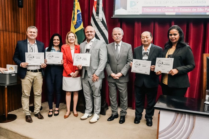 Cajamar recebe Selo TCESP Ouvidoria Cidadã 2026 por qualidade no atendimento à população