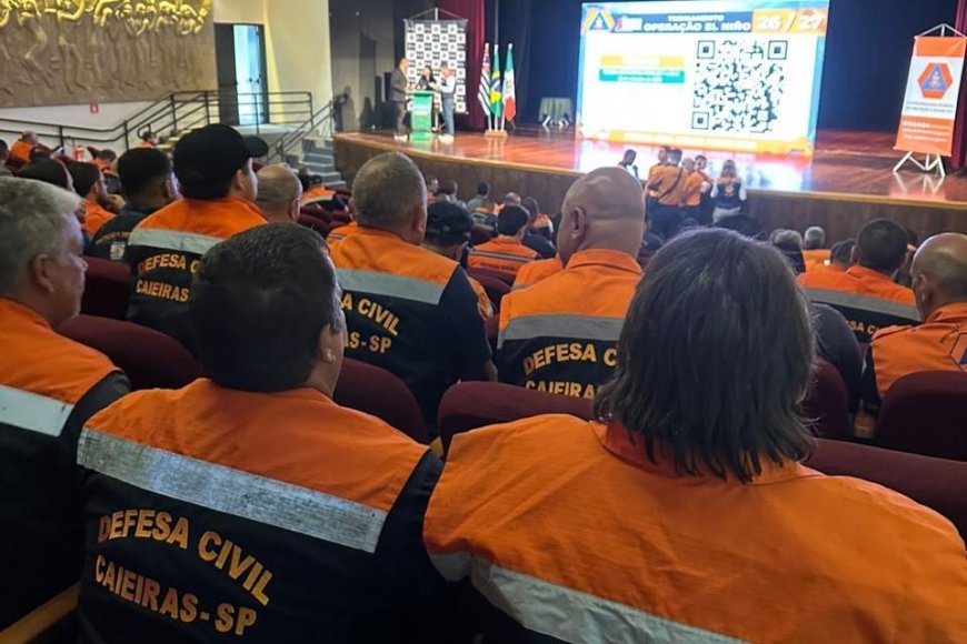 Defesa Civil de Caieiras participa de capacitação estadual e prepara ações para o período de chuvas